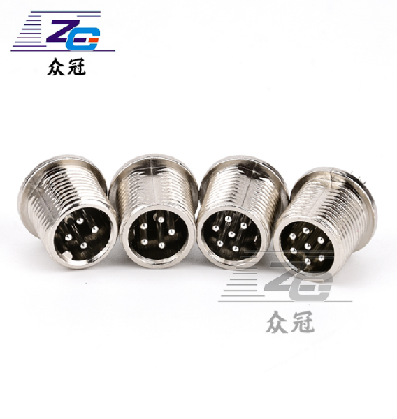 M12穿墙式航空公头（板端）